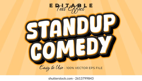 stand up comedy 3d logo template editable text effect style
