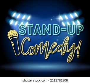 Ilustración de diseño de banners de Stand Up Comedy