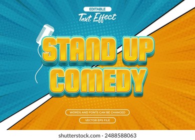 Stand up comedy editable text effect