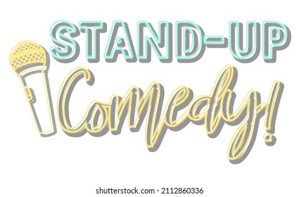 Stand Up Comedy font design illustration