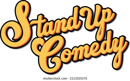 Stand Up Comedy font design illustration