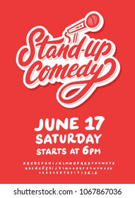 Stand Up Comedy Poster Template.