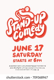 Stand Up Comedy. Poster Template.