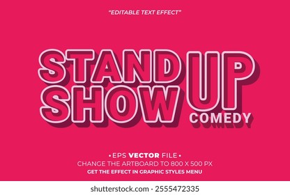 Stand Up Comedy Show text effect editable effect