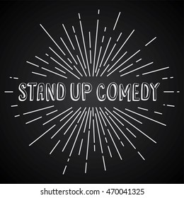 stand up comedy text show - sunrays retro theme