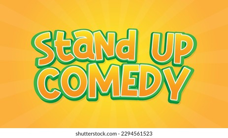 stand up comedy typography style