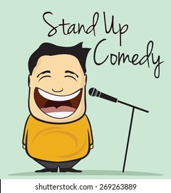 Stand Up Comedy Vector Illustration