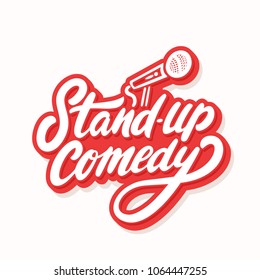 Stand up comedy. Vector lettering.