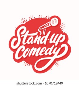 Stand Up Comedy. Vector Lettering.