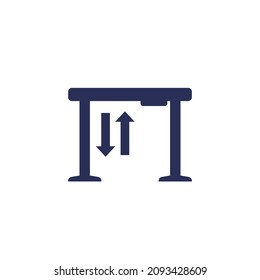 stand up desk icon on white