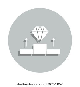 stand, diamond, user preferences badge icon. Simple glyph, flat vector of Business icons for ui and ux, website or mobile application
