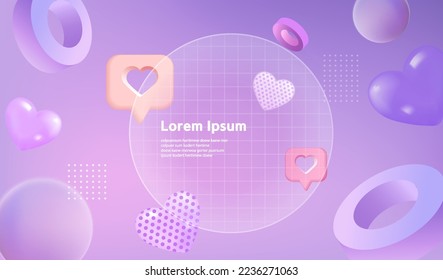 Stand and display colorful. 3D rendering. A scene for advertising, mockup for podium display or showcase.