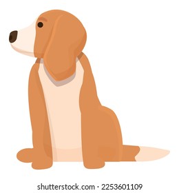 Vector de dibujos animados de iconos de perro de pie. Un animal de cachorro. Perro adorable