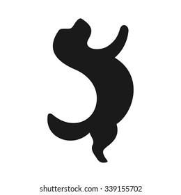 stand dog logo vector.