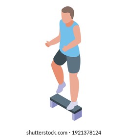 Stand exercise icon. Isometric of stand exercise vector icon for web design isolated on white background