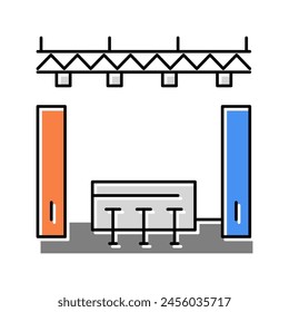 stand exhibition board color icon vector. stand exhibition board sign. isolated symbol illustration