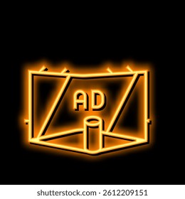 stand exhibition show neon light sign vector. stand exhibition show illustration