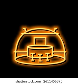 stand exhibition trade neon light sign vector. stand exhibition trade illustration