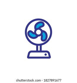 stand fan icon color style design