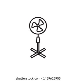 Stand fan icon. Electric blower linear style sign for mobile concept and web design - vector