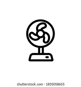 stand fan icon line art design