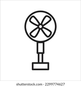 stand fan line new vector icon