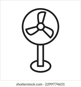 stand fan line new vector icon