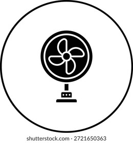 Icono de Vector de ventilador de pie. Se puede utilizar para aplicaciones de impresión, móviles y de Web.