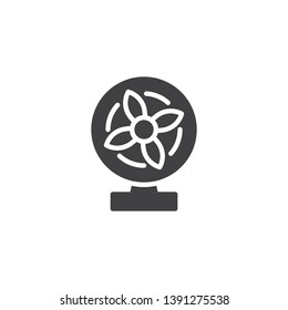 Stand fan vector icon. Electric blower filled flat sign for mobile concept and web design. Table fan ventilator glyph icon. Air ventilation symbol, logo illustration. Pixel perfect vector graphics
