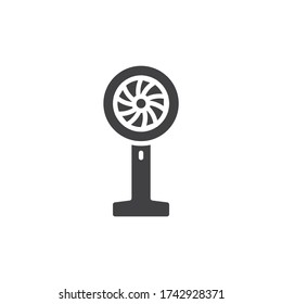 Stand fan vector icon. Floor ventilator filled flat sign for mobile concept and web design. Electric fan glyph icon. Symbol, logo illustration. Vector graphics