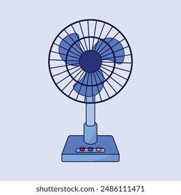 Stand Fan vector icon. Wind Stand fan illustration. Cold Air Summer fan