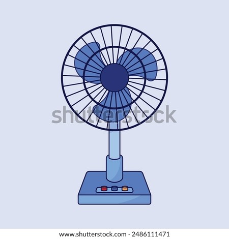 Stand Fan vector icon. Wind Stand fan illustration. Cold Air Summer fan