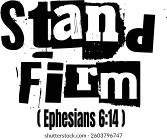 Stand Firm Elegant Bible Verse Typography Template 