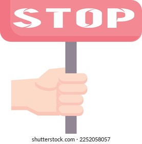 Stand up fist sign vector design professionally on a white background