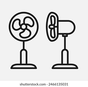 Stand floor fan icon. Home cooling, Electronic, and Household appliance.