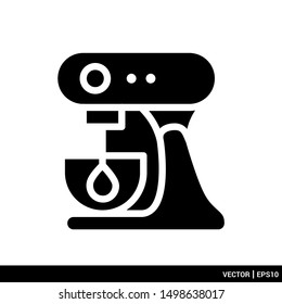 Stand food mixer icon vector illustration logo template. EPS 10