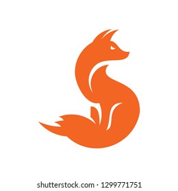 stand fox extracted for look logo vector icon,eps 10