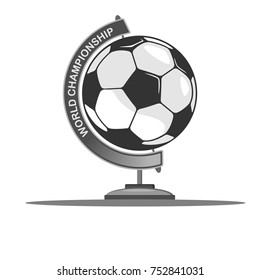 stand for the globe. in the middle is the ball that symbolizes the planet earth
