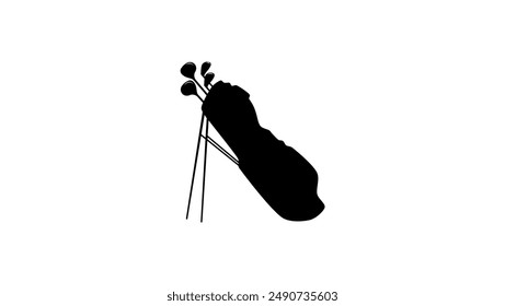 Stand Golf Bag, black isolated silhouette