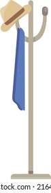 Stand for hanging hats and clothes concept icon   