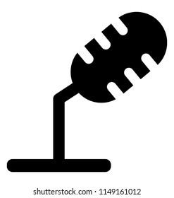 
A stand having a spherocylinder on it depicting microphone

