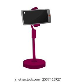 Stand holder with handphone illustration vector