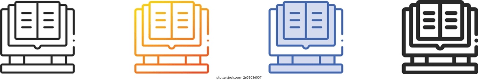 stand icon.Thin Linear, Gradient, Blue Stroke and bold Style Design Isolated On White Background