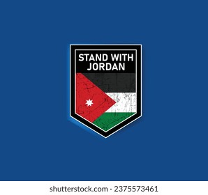 "Stand with Jordan" - Zeigen Sie Ihre Unterstützung mit diesem leistungsstarken Flag- und Schilddesign.