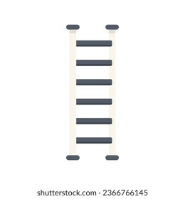 Stand ladder icon flat vector. Step construction. Wooden metal isolated