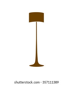 stand lamp icon brown on white background vector illustration 