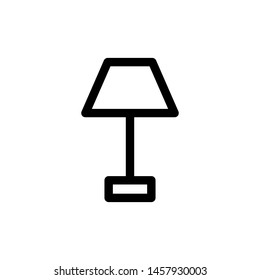 stand lamp icon flat style