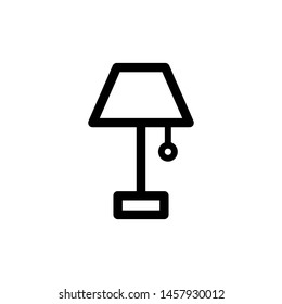 stand lamp icon flat style