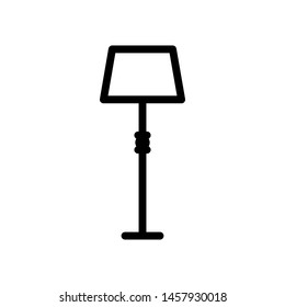 stand lamp icon flat style