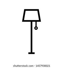 stand lamp icon flat style